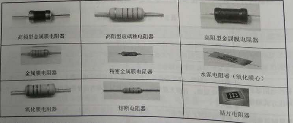 可調(diào)電阻器外形特征對比圖