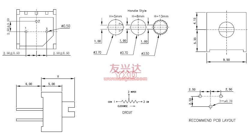 3386電位器_3386P_技術(shù)參數(shù)